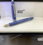 NEW! Montblanc Glacier LeGrand Fountain Pen Blue Precious Resin